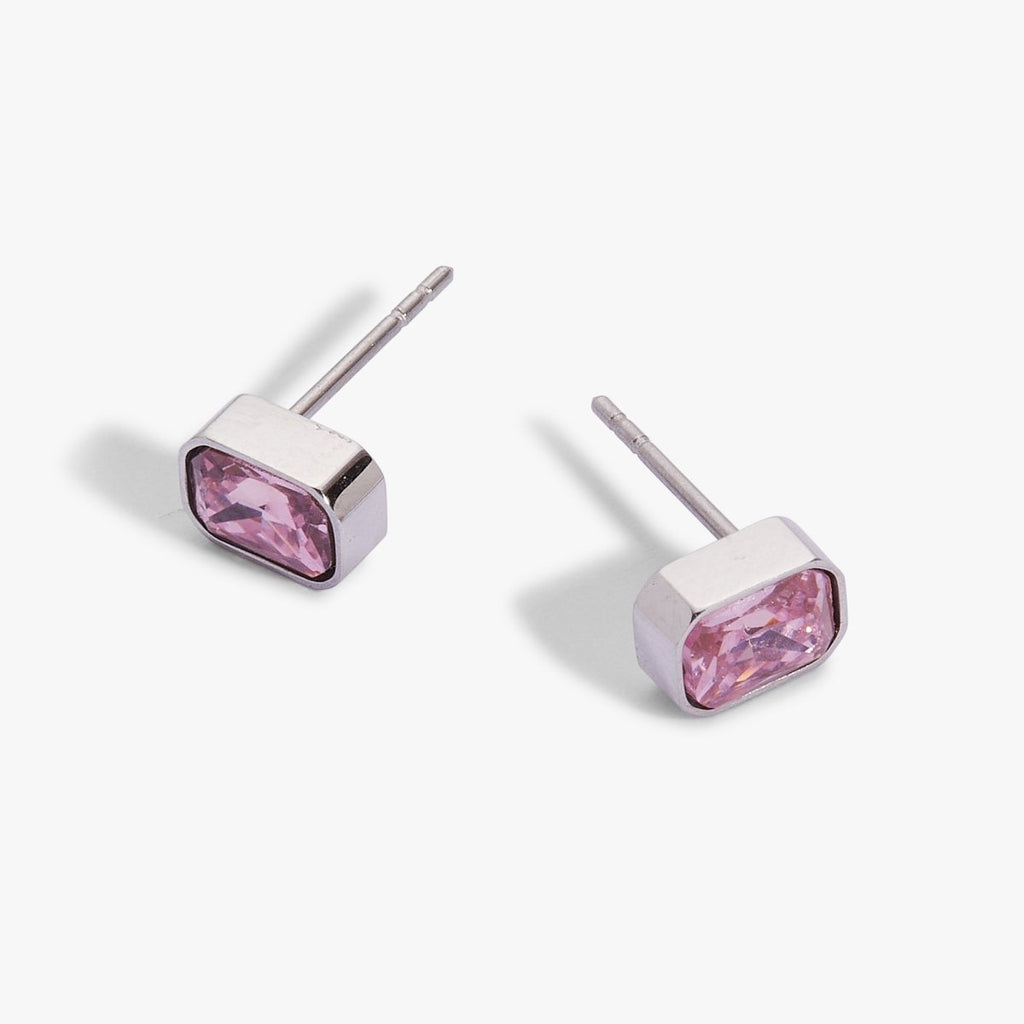 October Emerald - Cut Birthstone Stud Earrings - Willow & Luna