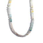 Ombre Aquamarine Gemstone Necklace - Moon Cycle - Willow & Luna