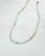 Ombre Aquamarine Gemstone Necklace - Moon Cycle - Willow & Luna