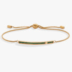 May Everyday Birthstone Pave Bolo Bracelet