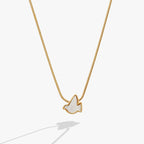 Pearlized Dove 'Peace' Slider Necklace - Willow & Luna