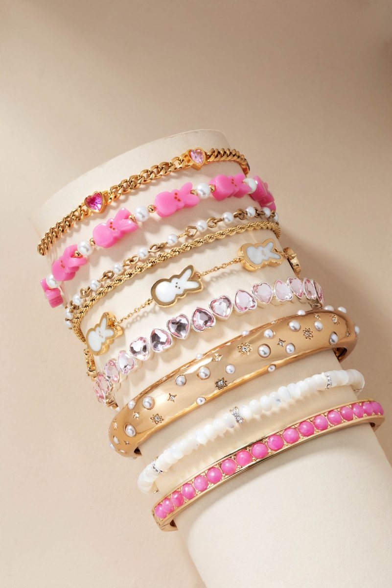 PEEPS® Pearlized Bunny Charm Bracelet - Willow & Luna