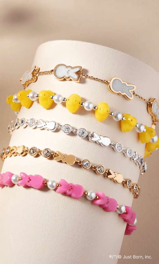 PEEPS® Pearlized Bunny Charm Bracelet - Willow & Luna