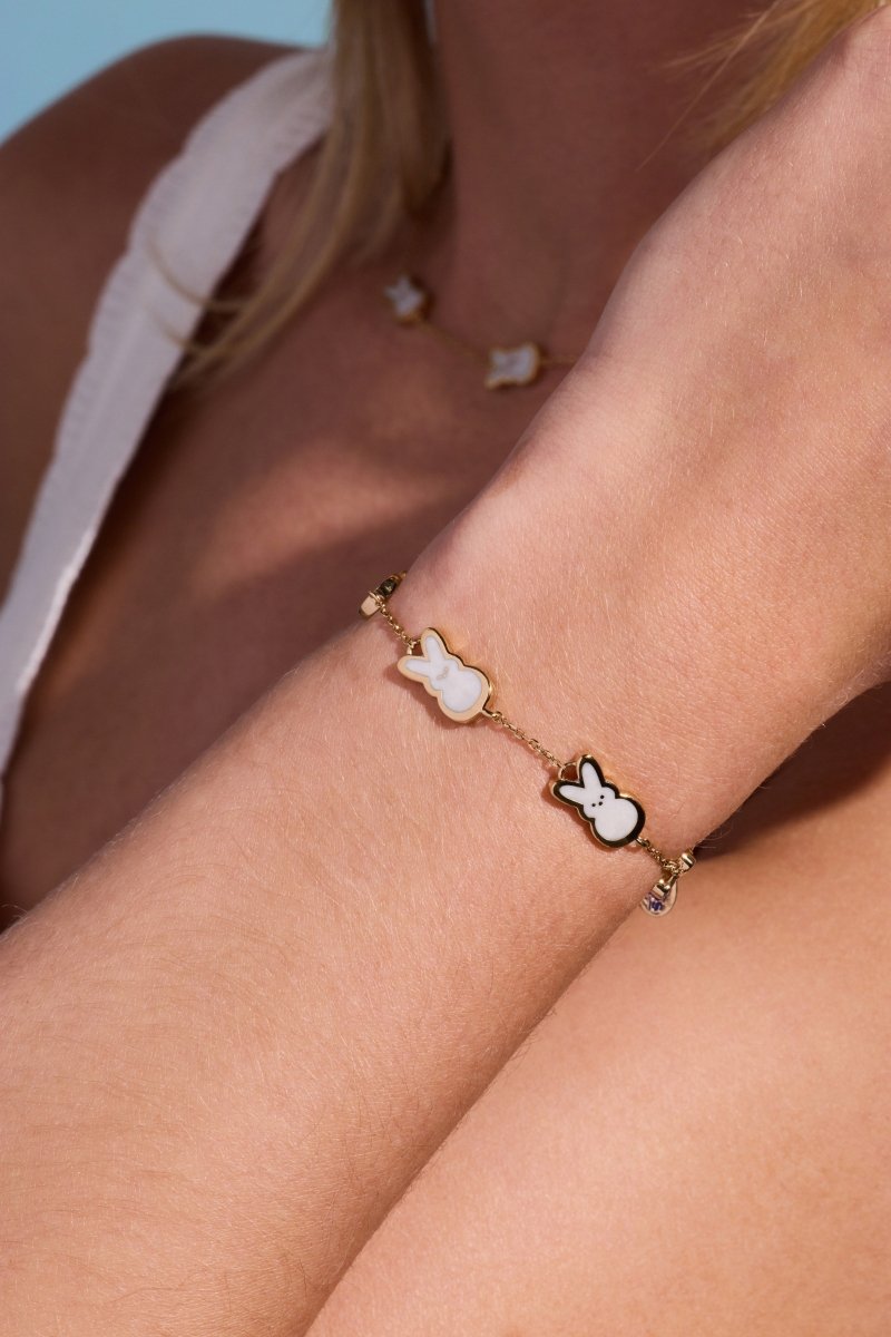 PEEPS® Pearlized Bunny Charm Bracelet - Willow & Luna