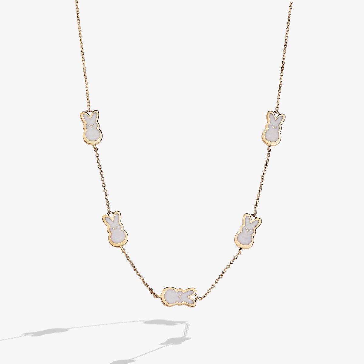 PEEPS® Pearlized Bunny Charm Necklace - Willow & Luna