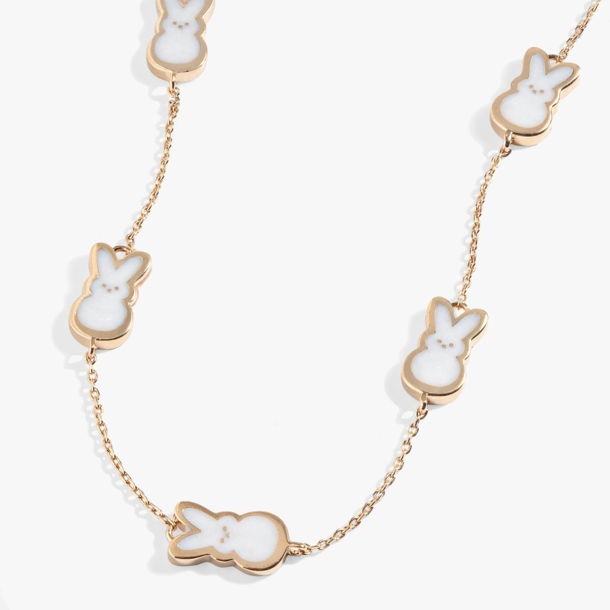 PEEPS® Pearlized Bunny Charm Necklace - Willow & Luna