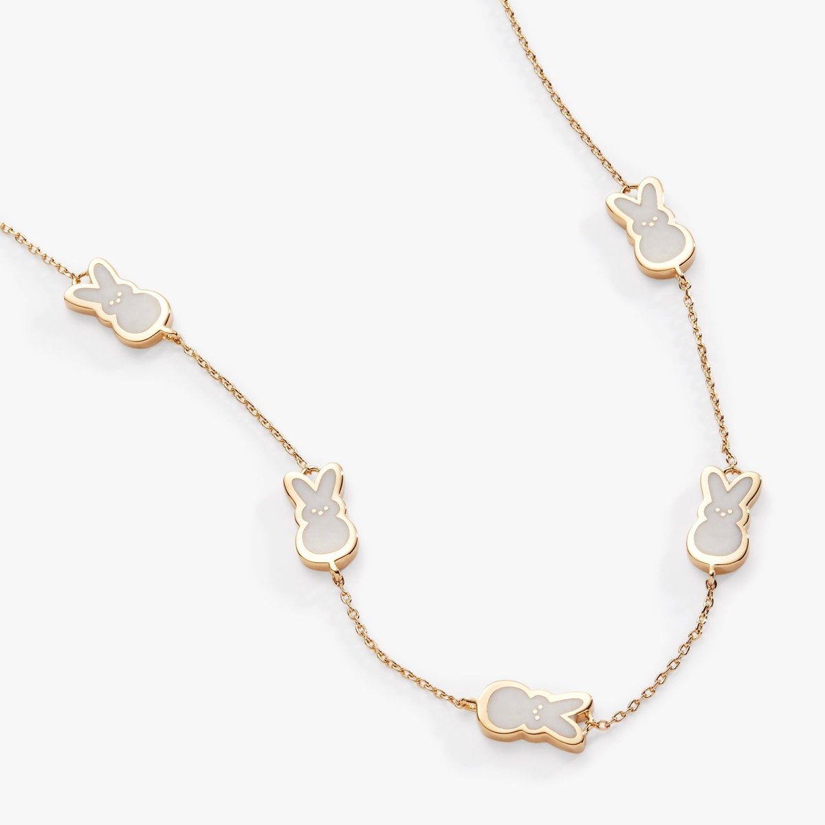 PEEPS® Pearlized Bunny Charm Necklace - Willow & Luna