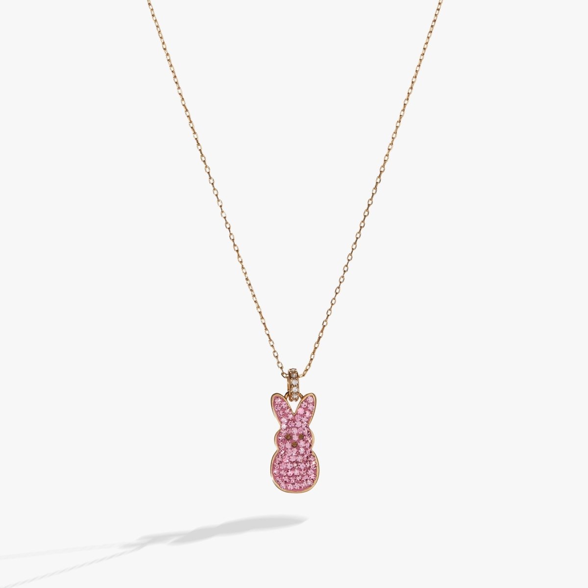 PEEPS® Pink Crystal Bunny Pendant Necklace - Willow & Luna