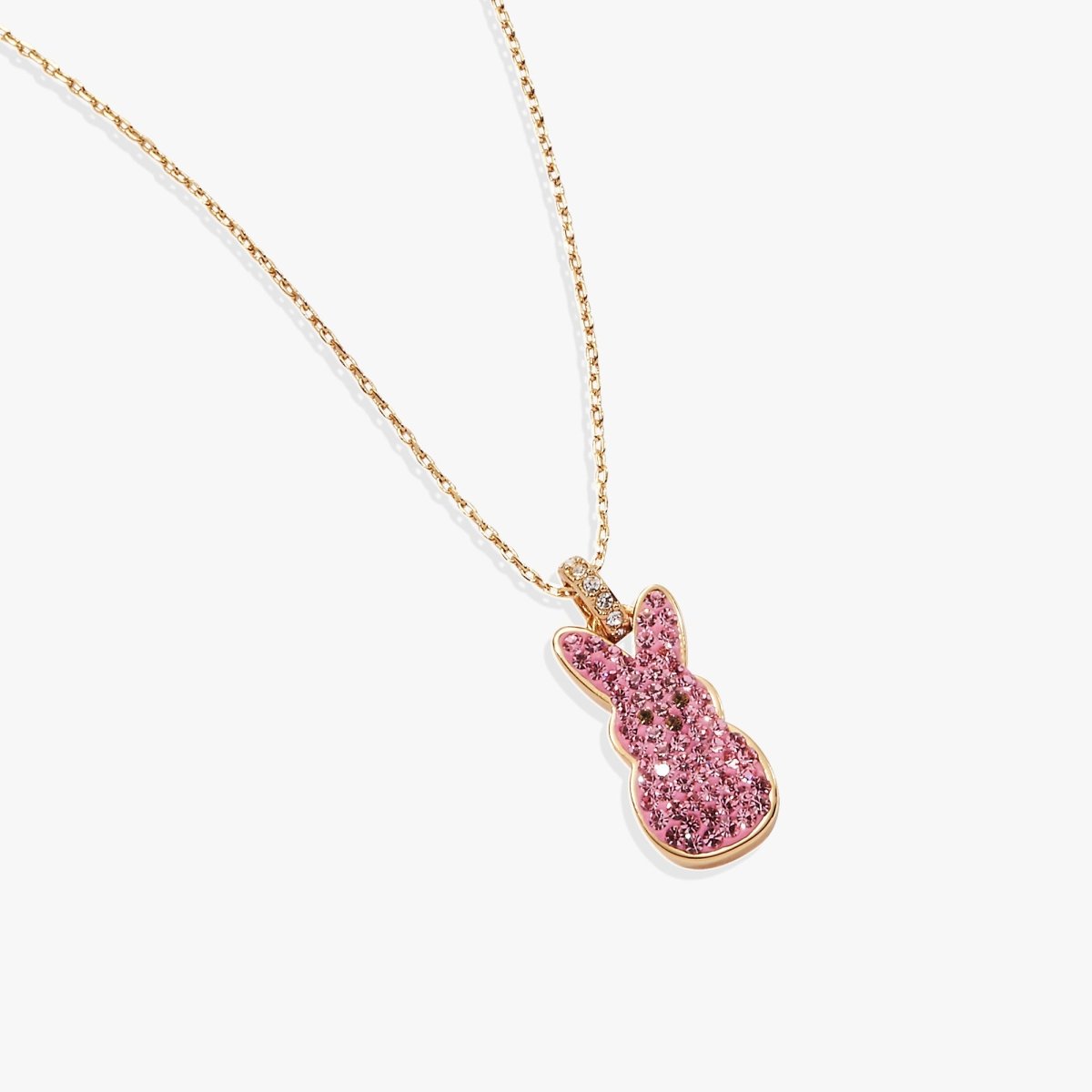 PEEPS® Pink Crystal Bunny Pendant Necklace - Willow & Luna