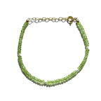 Peridot and Pearl Beaded Bracelet - Willow & Luna