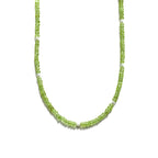 Peridot and Pearl Beaded Necklace - Willow & Luna