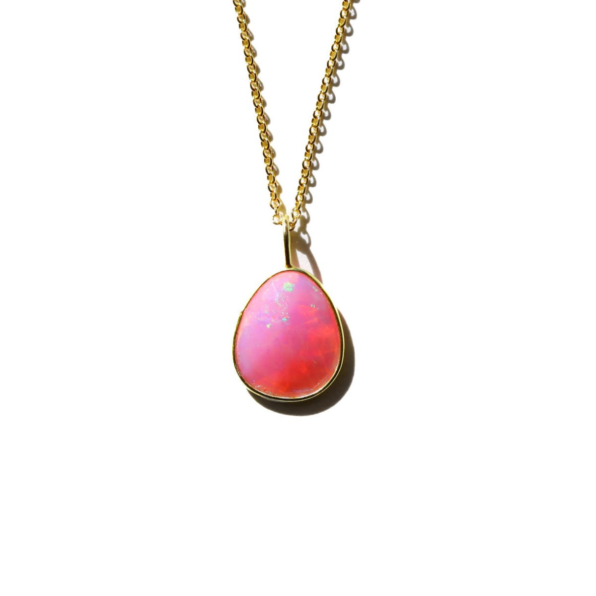 Pink Opal Rose Cut Necklace - Willow & Luna