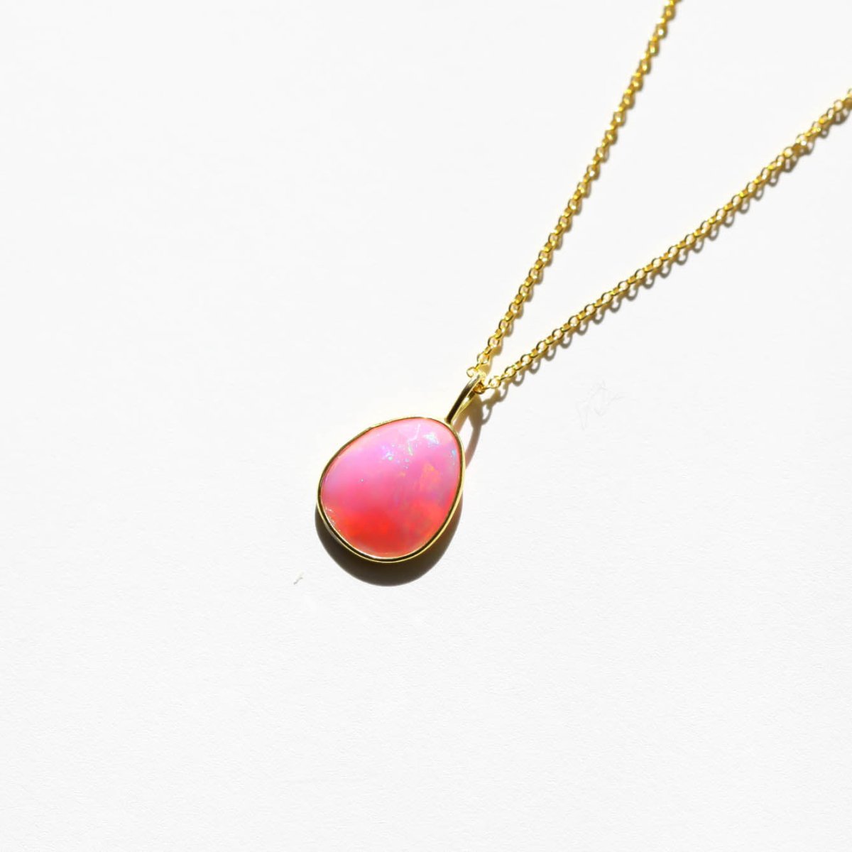 Pink Opal Rose Cut Necklace - Willow & Luna