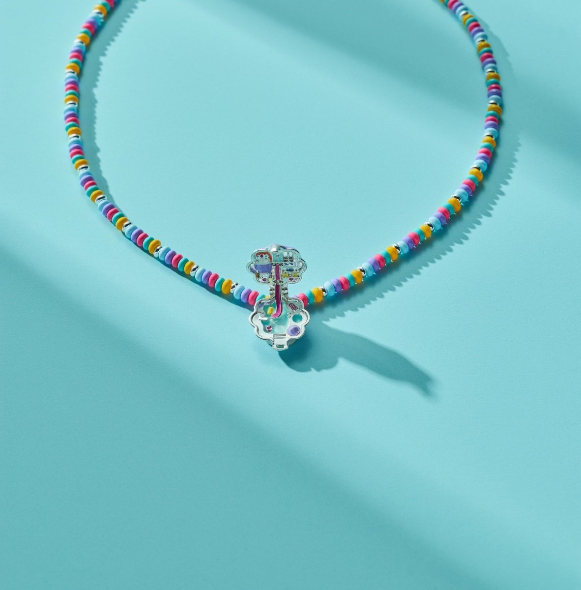 Polly Pocket™ Limited Edition Pool Party Beaded Locket Necklace - Willow & Luna