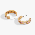'Pray, Wait and Trust' Hoop Earrings - Willow & Luna