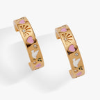 'Pray, Wait and Trust' Hoop Earrings - Willow & Luna