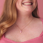 PEEPS® Pink Crystal Bunny Pendant Necklace