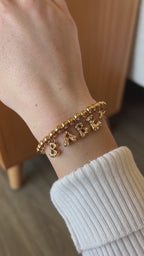 'Babe' Bubble Beaded Bolo Bracelet