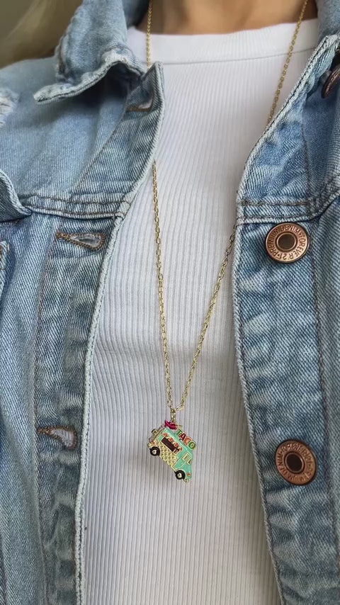Taco Truck Locket Necklace