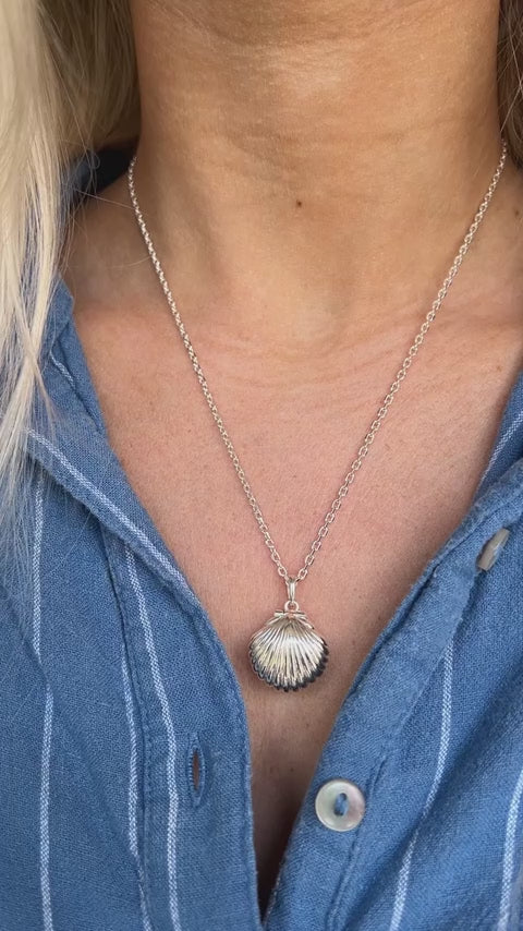 Salt + Sea 'Seashells Are Love Letters In The Sand' Seashell Locket Pendant