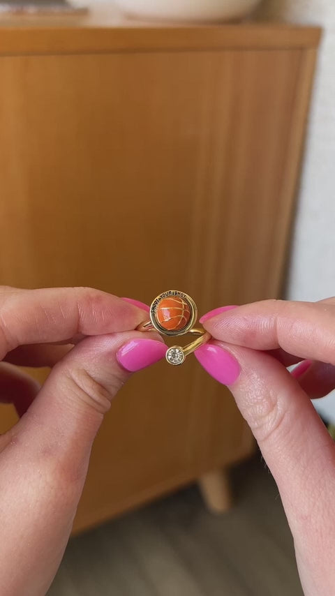 'Shoot Your Shot' Basketball Open Fidget Ring