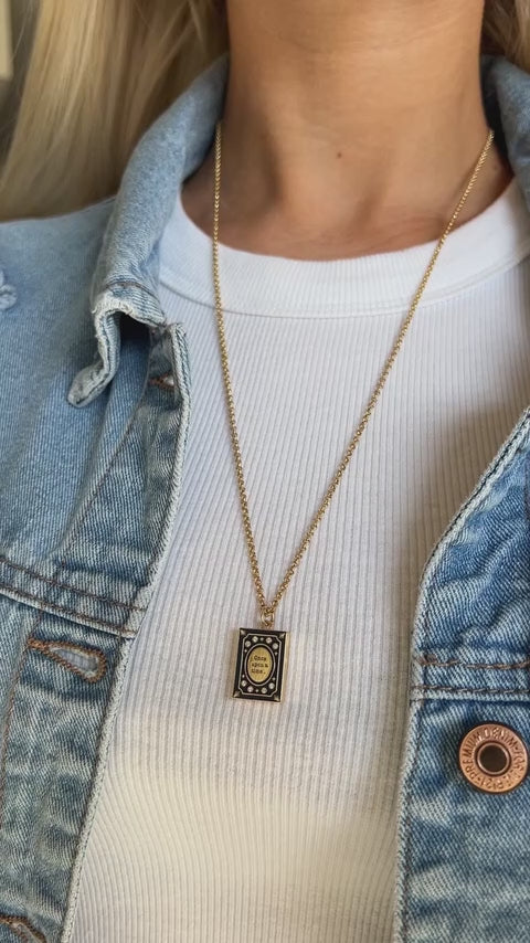 'A Reader Lives A Thousand Lives' Book Club Locket Pendant