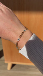 Evil Eye Curb Chain Inline Bracelet