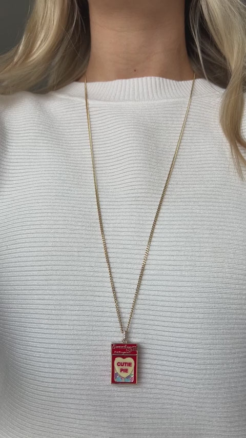 Sweethearts® Box Locket And Heart Charm Necklace