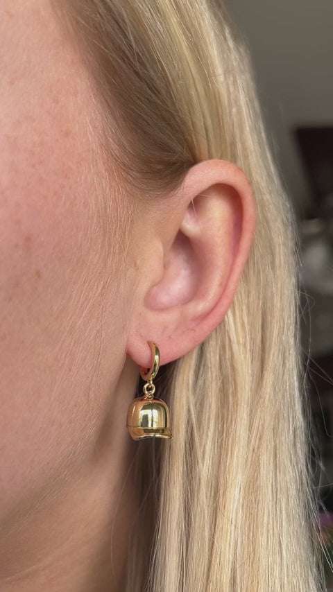 Baseball Cap Huggie Drop Earrings