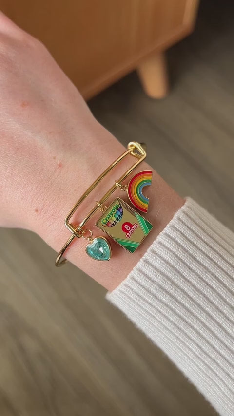 Crayola 'To Teach Is To Color A Life Forever' Multi Charm Bangle