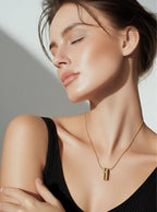 PT099G B.Tiff Gold 3D Small Cross Croixlumière Pendant Necklace - Willow & Luna