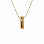 PT099G B.Tiff Gold 3D Small Cross Croixlumière Pendant Necklace - Willow & Luna