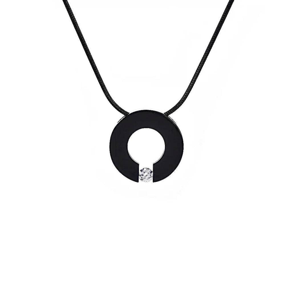 PT100B B.Tiff Black Malfinia Pendant Necklace - Willow & Luna