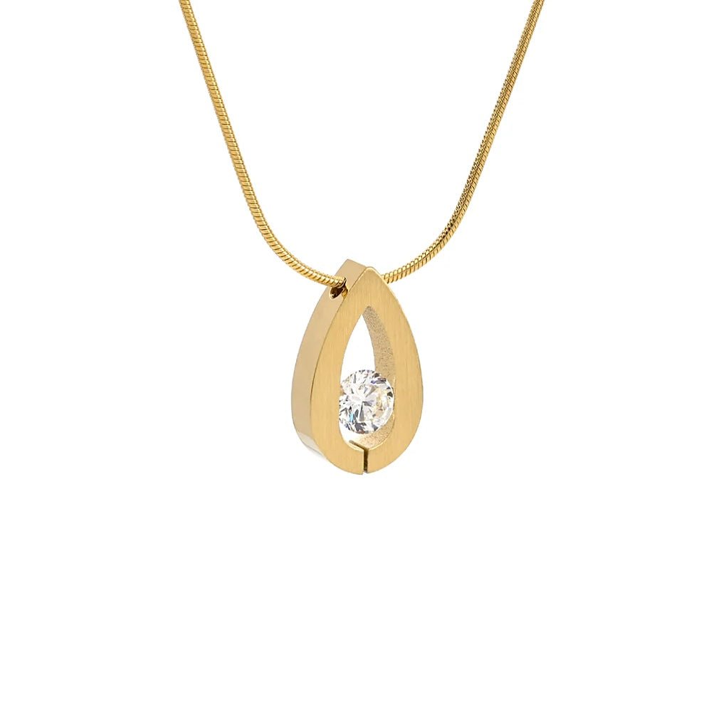 PT106G B.Tiff Gold Drop Pendant Necklace - Willow & Luna