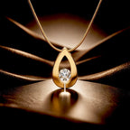 PT106G B.Tiff Gold Drop Pendant Necklace - Willow & Luna