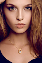 PT106G B.Tiff Gold Drop Pendant Necklace - Willow & Luna