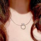 PT117W B.Tiff 1 CT Tension Ring Pendant Necklace - Willow & Luna