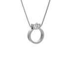 PT117W B.Tiff 1 CT Tension Ring Pendant Necklace - Willow & Luna