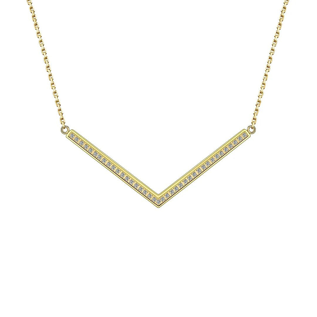 PT208G B.Tiff Gold Pavé Viva Pendant Necklace - Willow & Luna