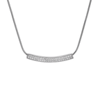 PT222W B.Tiff Pavé Crescent Pendant Necklace - Willow & Luna