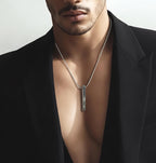 PT223W B.Tiff Supera Bar Stainless Steel Pendant Necklace - Willow & Luna