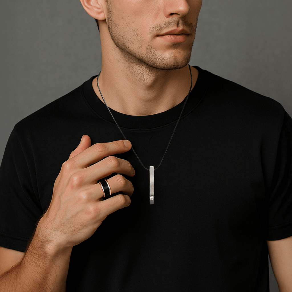 PT223W B.Tiff Supera Bar Stainless Steel Pendant Necklace - Willow & Luna