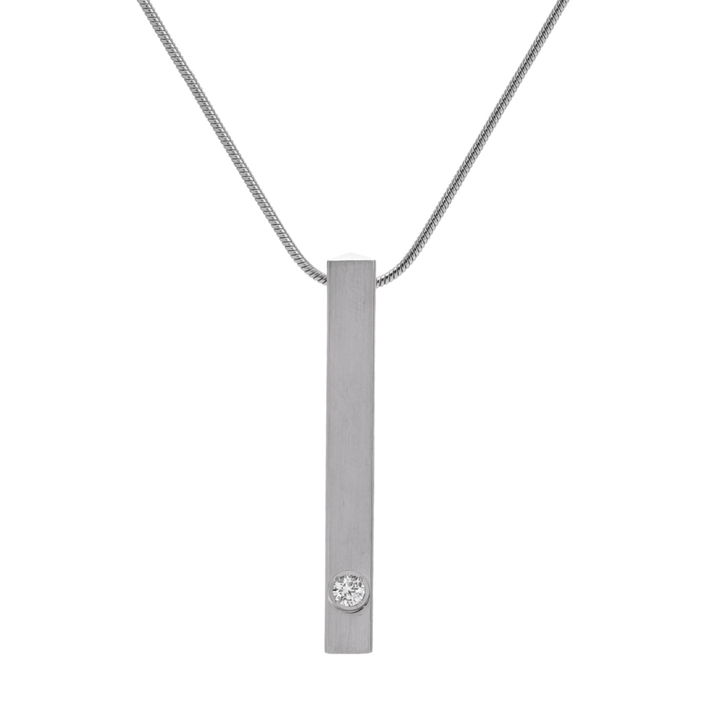 PT223W B.Tiff Supera Bar Stainless Steel Pendant Necklace - Willow & Luna