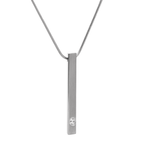 PT223W B.Tiff Supera Bar Stainless Steel Pendant Necklace - Willow & Luna