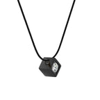 PT301B B.Tiff Black Cubi Pendant Necklace - Willow & Luna