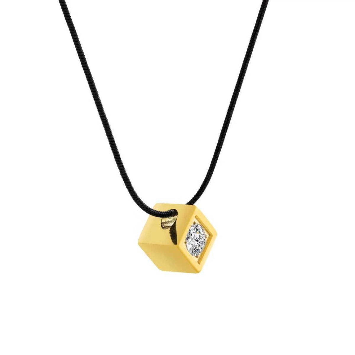 PT301G B.Tiff Gold Cubi Pendant Necklace - Willow & Luna