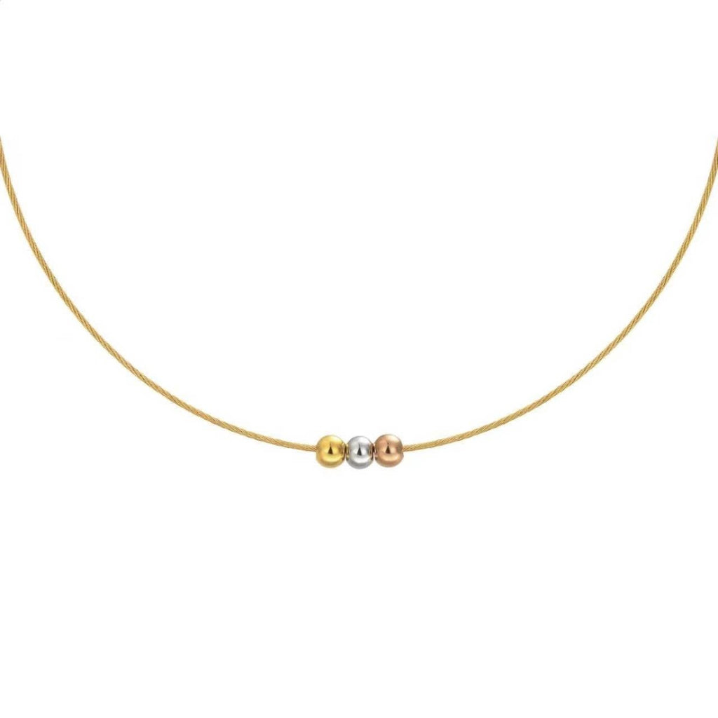 PT302G B.Tiff Triolette Pendant Necklace [Gold Chain] - Willow & Luna