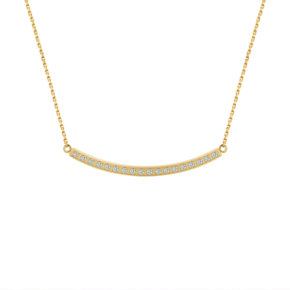 PT324G B.Tiff Gold Mini "Smile" Adjustable Pendant Necklace - Willow & Luna