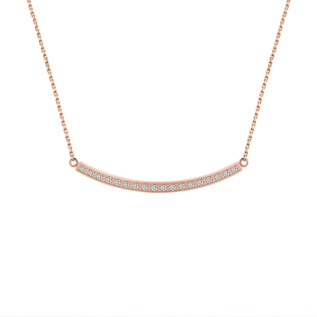 PT324RG B.Tiff Rose Gold Mini "Smile" Adjustable Pendant Necklace - Willow & Luna
