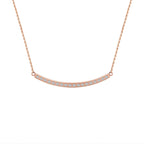 PT324RG B.Tiff Rose Gold Mini "Smile" Adjustable Pendant Necklace - Willow & Luna